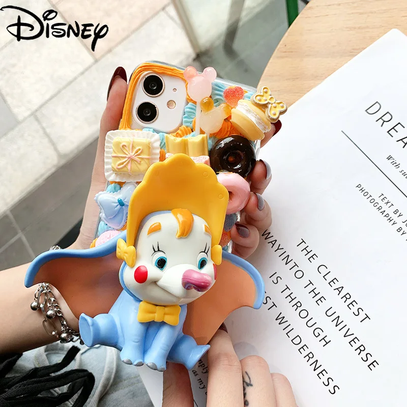 

Disney cartoon cute little flying elephant handmade diy girl phone case for iPhone12mini/12promax/11pro/se/xr/xs/xsmx/7/8/plus/