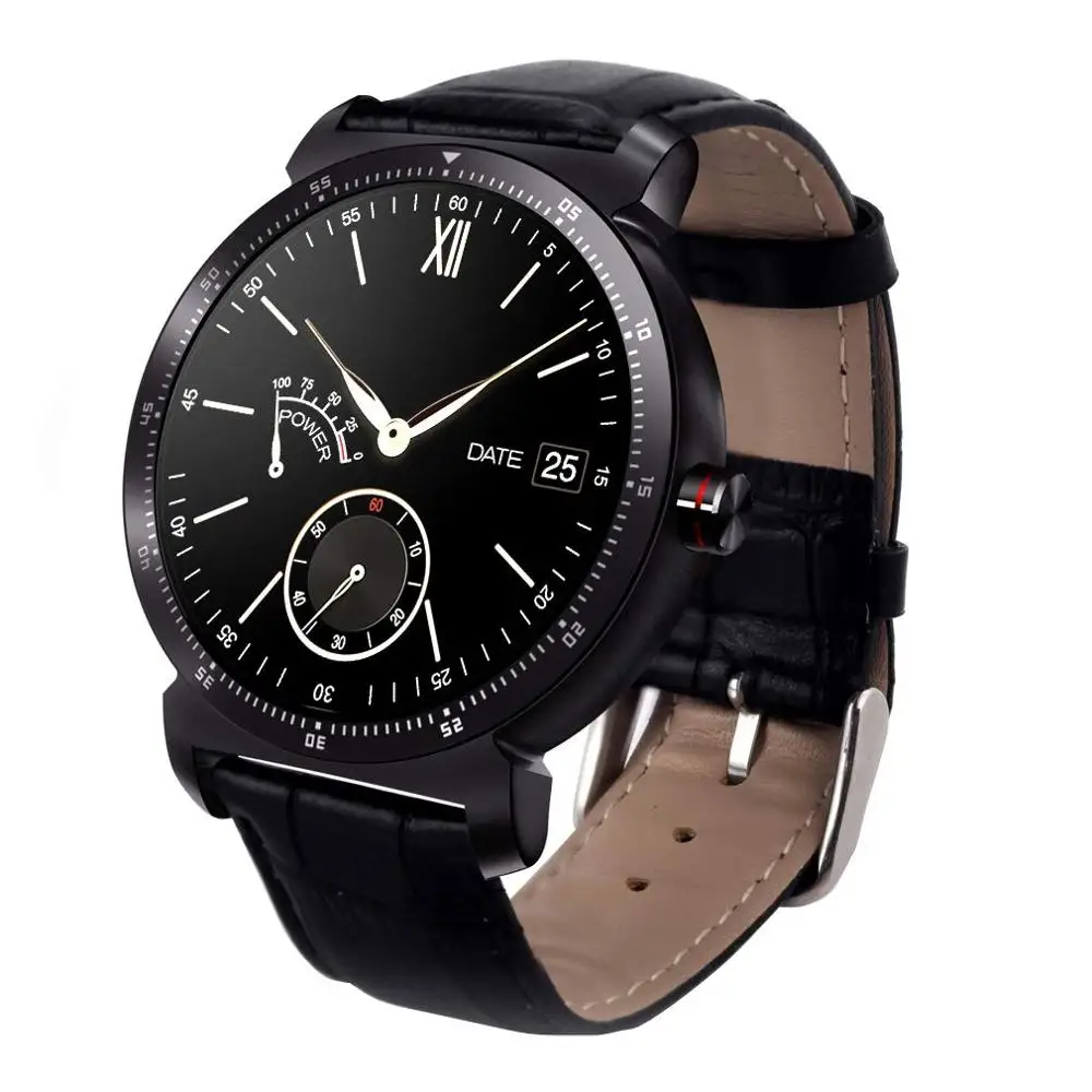 Black Leather Бизнес-интеллектуальные часы K88H плюс информация по Bluetooth напоминают о частоте сердечных сокращений шаги анализа сна часы спортивные часы - Цвет: Black Leather