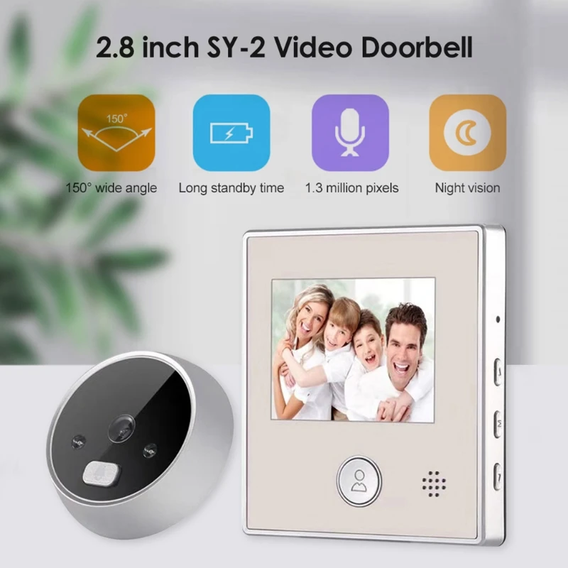 

Smart Wireless Video Doorbell Camera Automatic Photo/Video 1280 x 720p Maximum Supports 32G IR Night Vision for Home
