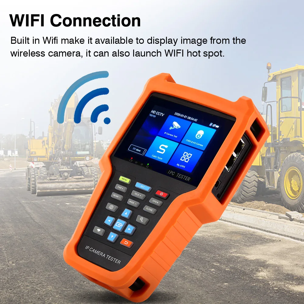 CC ТВ тестер 960 × 640 Сенсорный экран безопасности камера Handhold 4 дюйма IPS 8MP AHD CVBS CVI HDMI
