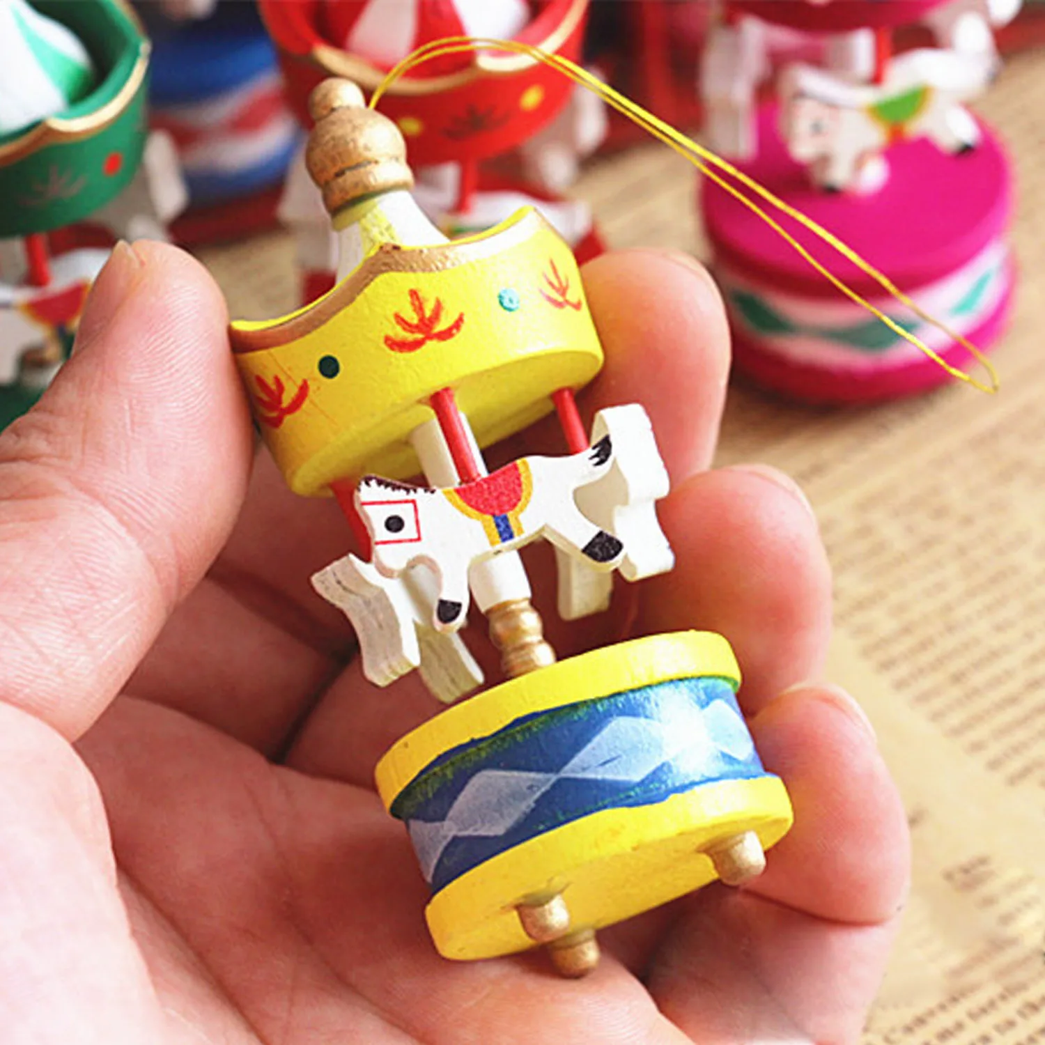 6 шт. Деревянные качалки-лошади | Игрушки и хобби