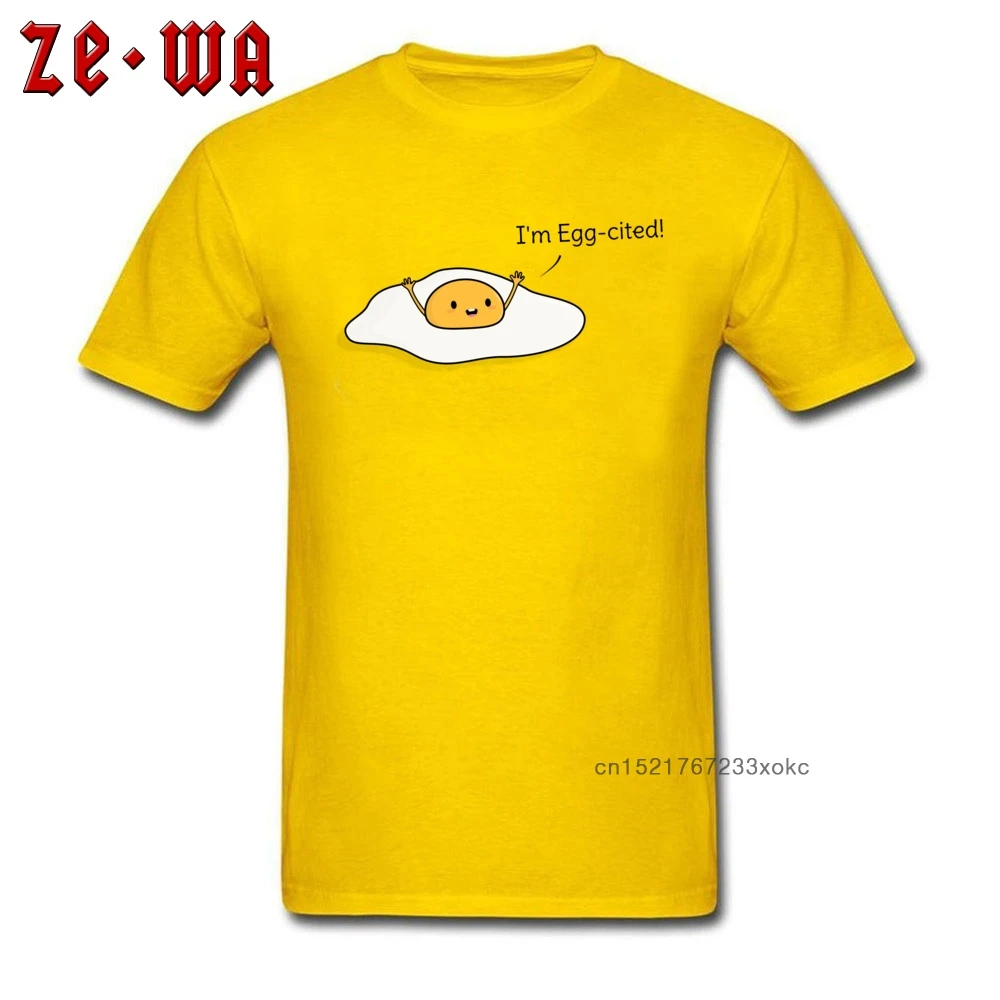 Забавная летняя одежда мужская футболка с принтом взволнованного яйца мужские