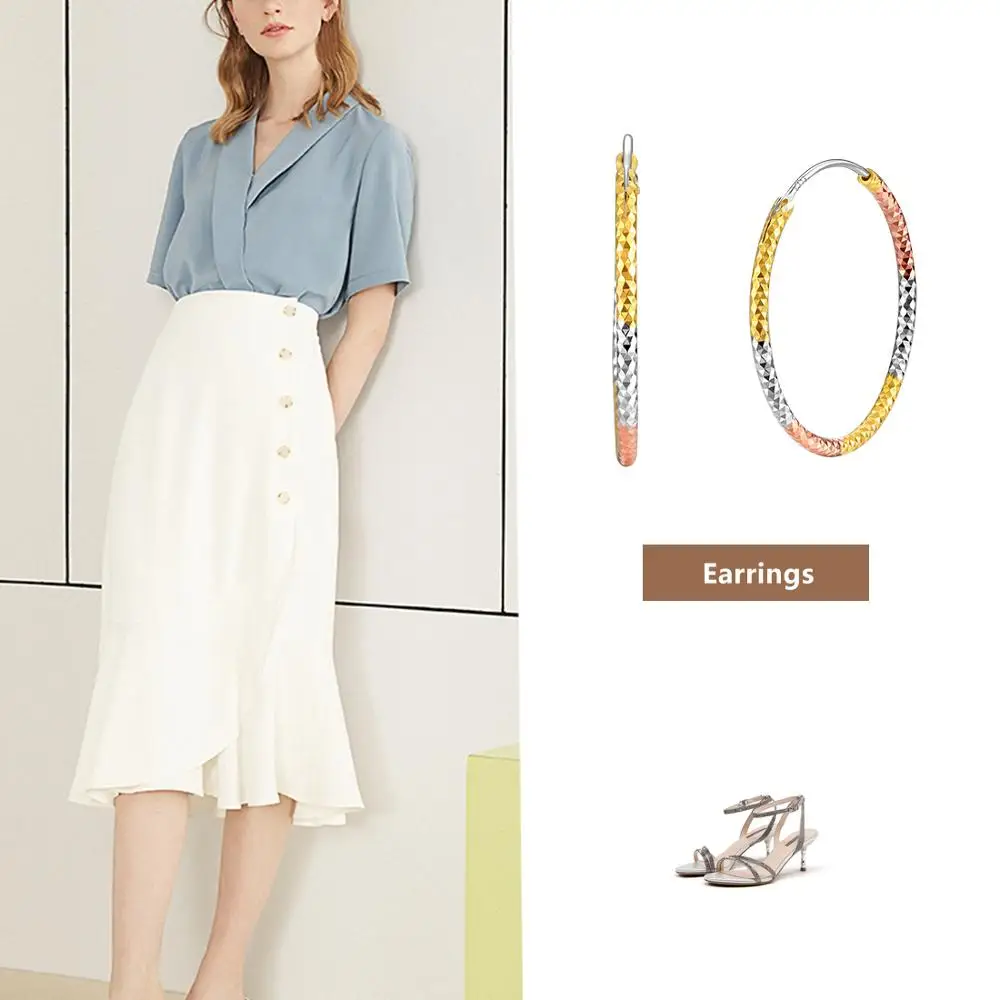 E Jewelry серьги-кольца из стерлингового серебра 925 пробы для женщин 18 К покрытые