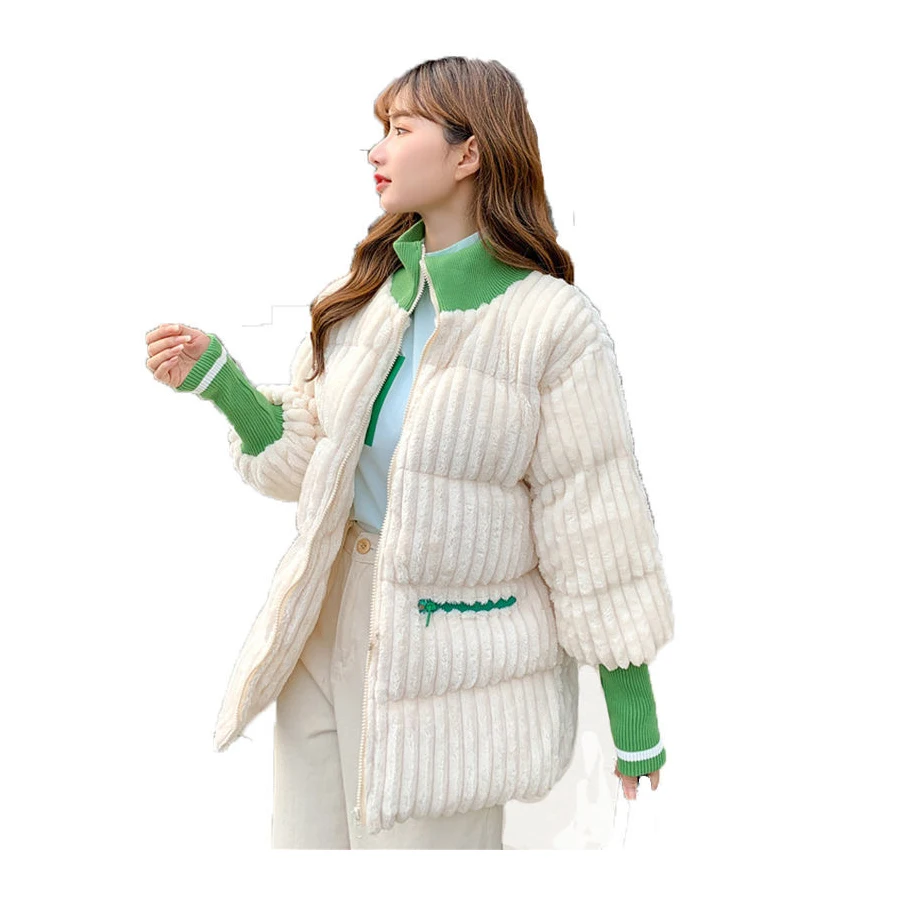 

Women's Corduroy Jacket 2020 Female Coat Winter Clothes Women Korean Parkas Warm Fashion Short Mujer Chaqueta Plus Size 4XL