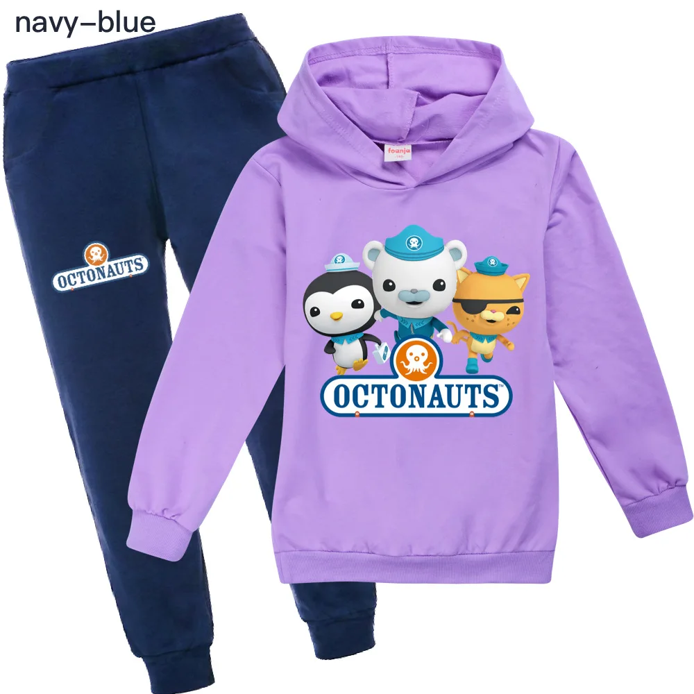 OCTONAUTS-Conjunto de sudadera y pantalones informales para ni&ntilde;os y ni&ntilde;as, ropa de 3t para adolescentes, sudaderas con capucha, traje de oto&ntilde;o-4