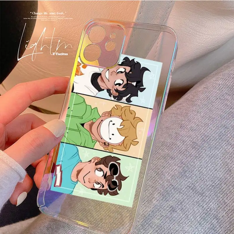 

Dream smp Phone Case for iPhone huawei nova 7 8 9 11 12 SE S X XS XR MINI Pro Max Plus laser Transparent