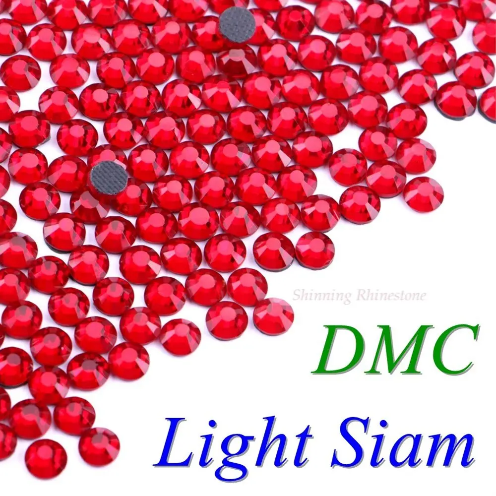 Светящиеся Стразы DMC Siam SS6 SS10 SS16 SS20 стеклянные кристаллы горячей фиксации