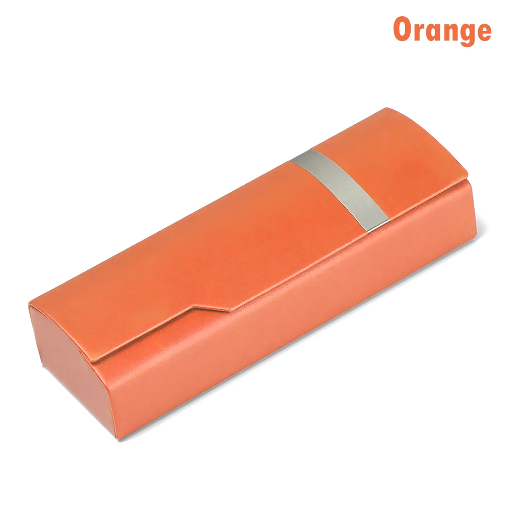 orange Новые ретро овальные очки коробка солнцезащитные очки льняные складные очки Чехол оптические корзины ручной работы для хранения очки Чехол - Цвет: orange