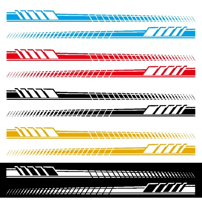 

2pcs Car Side Body Sticker Vinyl Decal Long Stripe Car Sticker DIY Car Body Decals For Mercedes Benz 190x11.5CM Dropshipping