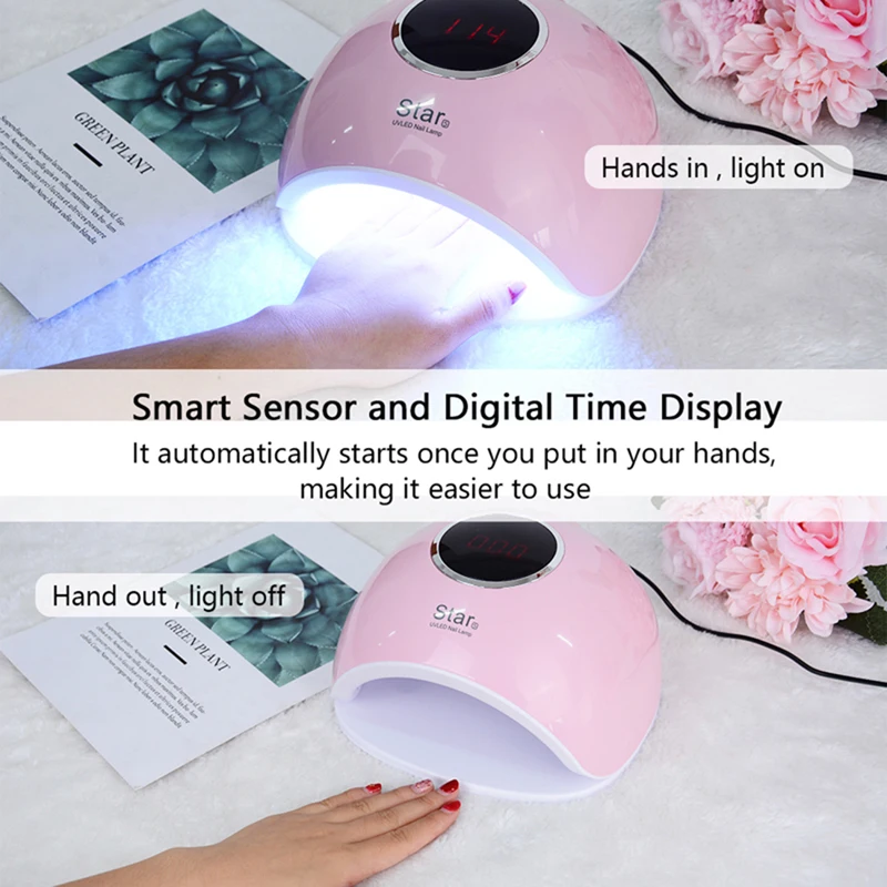 Star5 Светодиодный УФ-Сушилка для ногтей 72 Вт быстрая отверждаемая лампа
