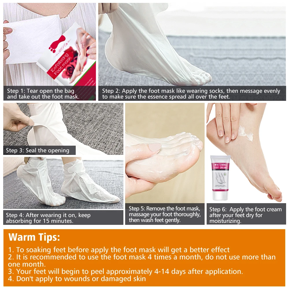 1 пара/мешок отшелушивающая маска для ног носки пилинг удаления омертвевшей кожи