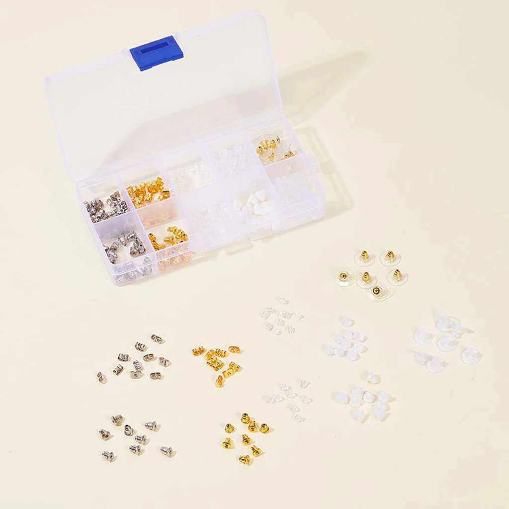 

Prettyia 530x Earring Blanks Posts Butterfly Earring Backs for Stud Earrings