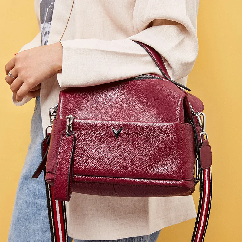 

Vintage Genuine Leather Ladies Bag 2019 High Quality Luxury Handbags Women Bags Designer Shoudler Bag Crossbody Bags For Women