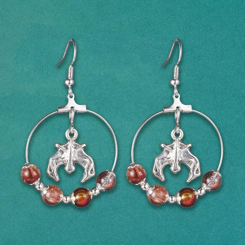 

1Set Halloween Charm Dangle Earrings Making Kit Earwire Hoops Women DIY Jewelry Making Handmade Crafts Supplies