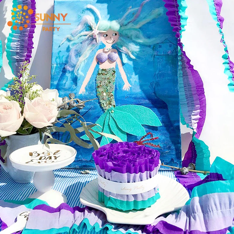 Детские вечерние украшения в виде хвоста русалки на день рождения комплект из