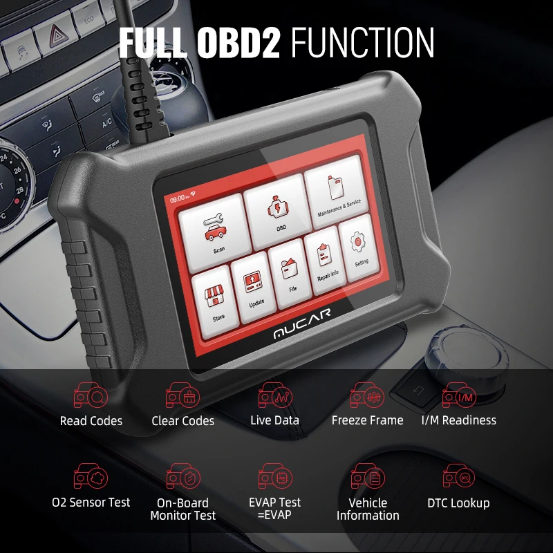MUCAR CS99 Obd2 Scanner Professional Full System Car Diagnosis Oil/Brake/SAS/ETS/DPF Reset Automotive Tools Diagnostic New | Автомобили и