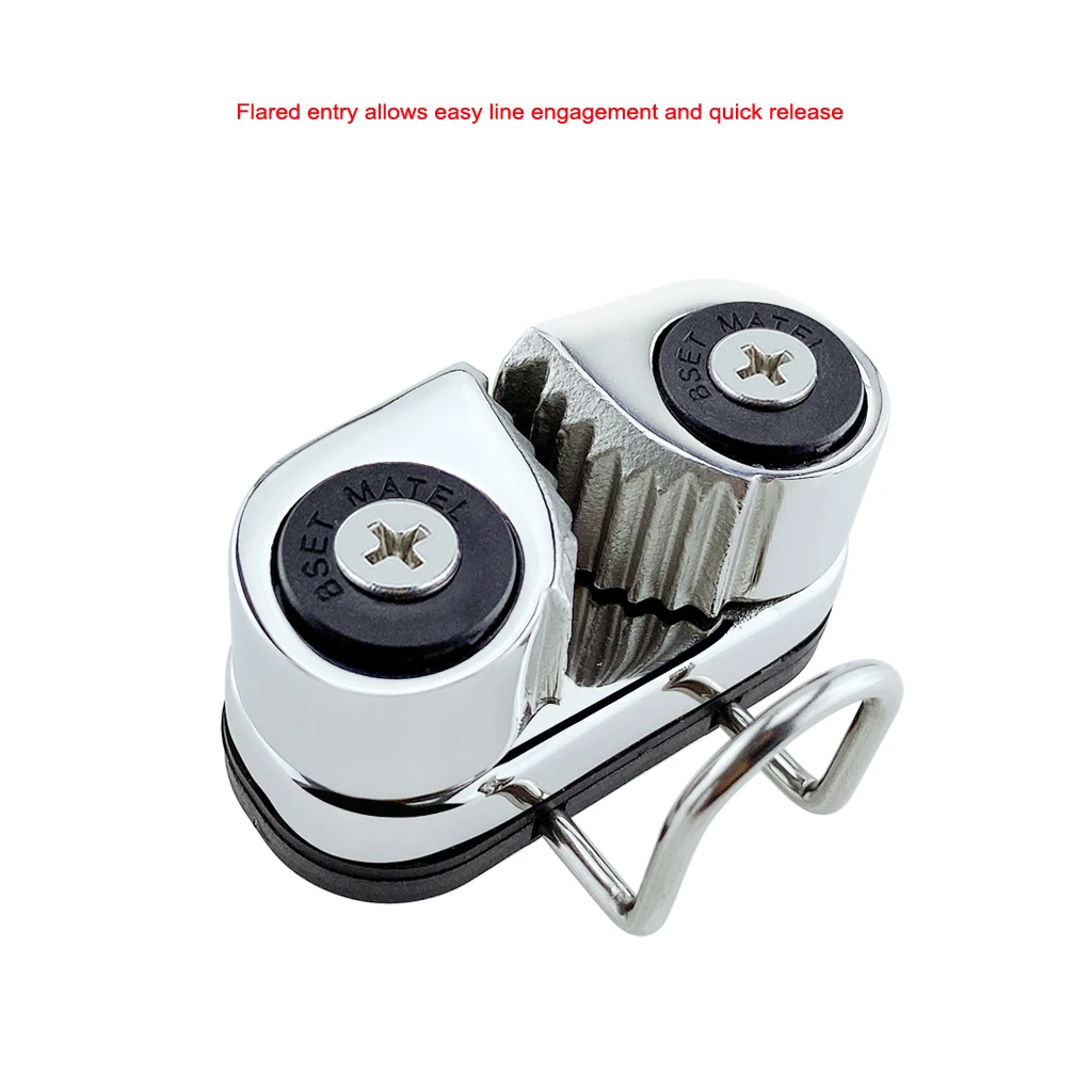 2X Stainless Steel 2 Row Matic Ball Bearing Cam Cleat leading Ring Pilates Equipment Boat Fast Entry Rope Wire Fairlead Sailboat |