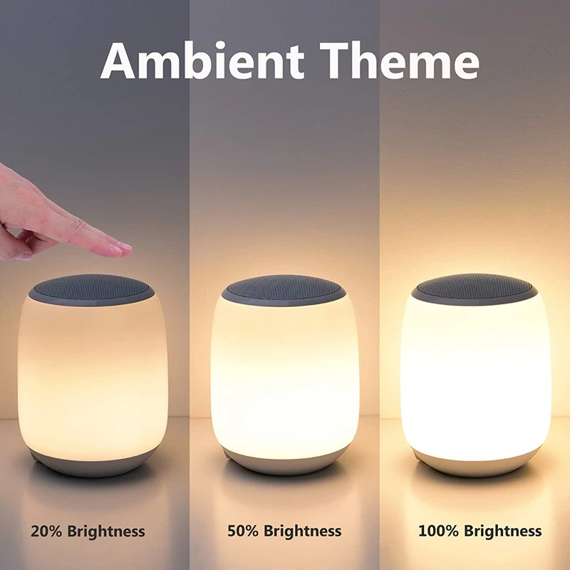 

LED Bluetooth Speaker, Wireless Speaker Night Light, Color Changing Table Lamp Smart Press Mood Lamp for Party