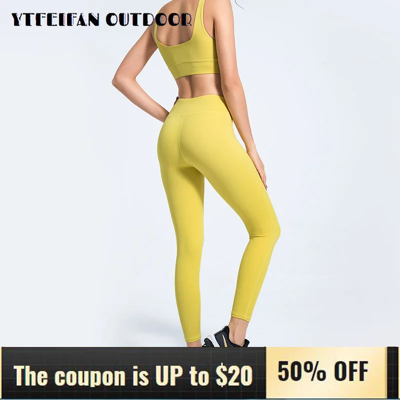 

Fitness Clothing Sports Suit for Women 2 Piece Set Seamless High Waist Legging and Top Activewear Tracksuit Beautiful Back Solid