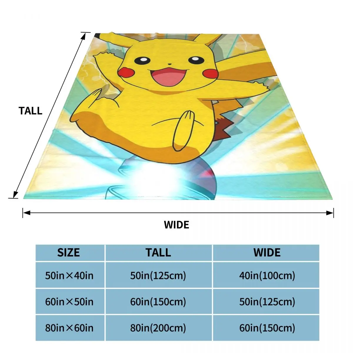 Bikachu-Manta de terciopelo de Anime para cama y dormitorio, cobertor transpirable de cara bonita, superc&aacute;lido, para primavera y verano-5