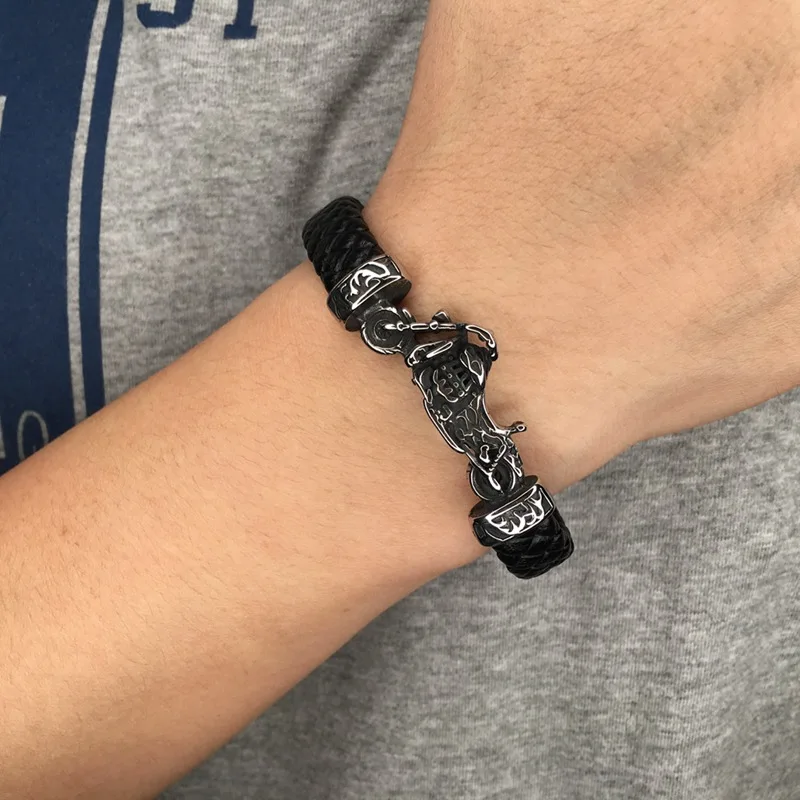 Аксессуары для браслета популярный мотоциклетный браслет из титановой стали