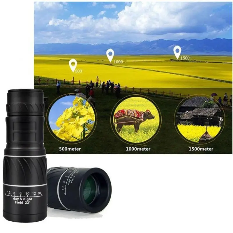 

16X52 Dual Focus Monocular Telescope Adjustable Focus Length Ocular Lens According 16x Zoom Binoculars 66M/8000M HD Scope