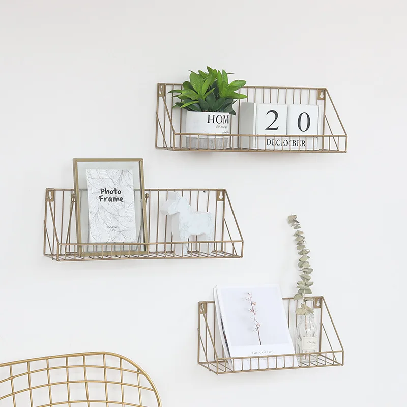 Настенный подвесной стеллаж для хранения железная настенная полка креативный
