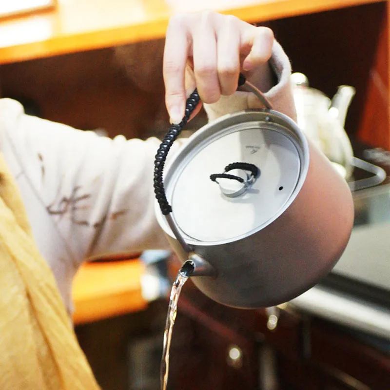 

Титановый чайный горшок для пикника, кофейник, чайник, легкий чай, чай, для улицы, 1 л