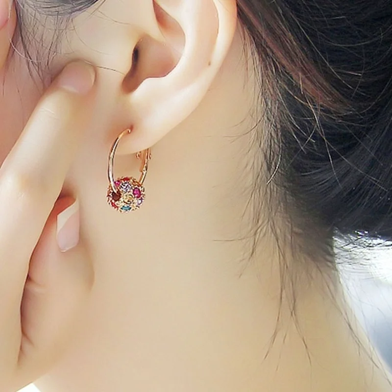 

Ofertas Gold Color Pendants Earrings Fashion Shiny Europe and America for Wedding Engagement Bridal Jewelry Birthday Anniversary