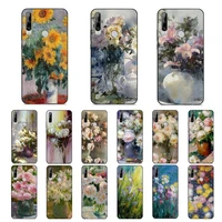 yndfcnb claude monet art painting phone case for huawei y 6 9 7 5 8s prime 2019 2018 enjoy 7 plus