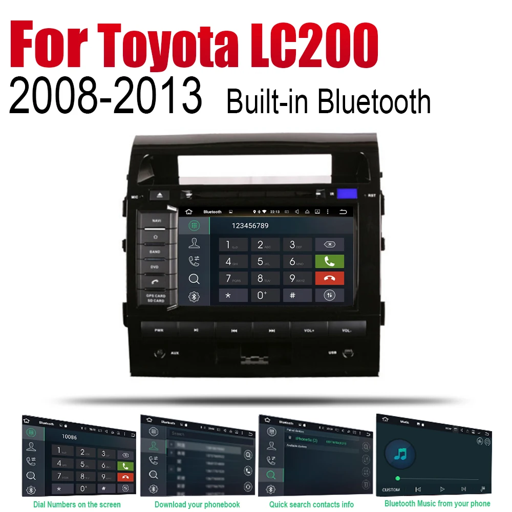 ZaiXi Android автомобильное радио стерео GPS навигация для Toyota Land Cruiser LC200 2008 ~ 2013 Bluetooth wifi