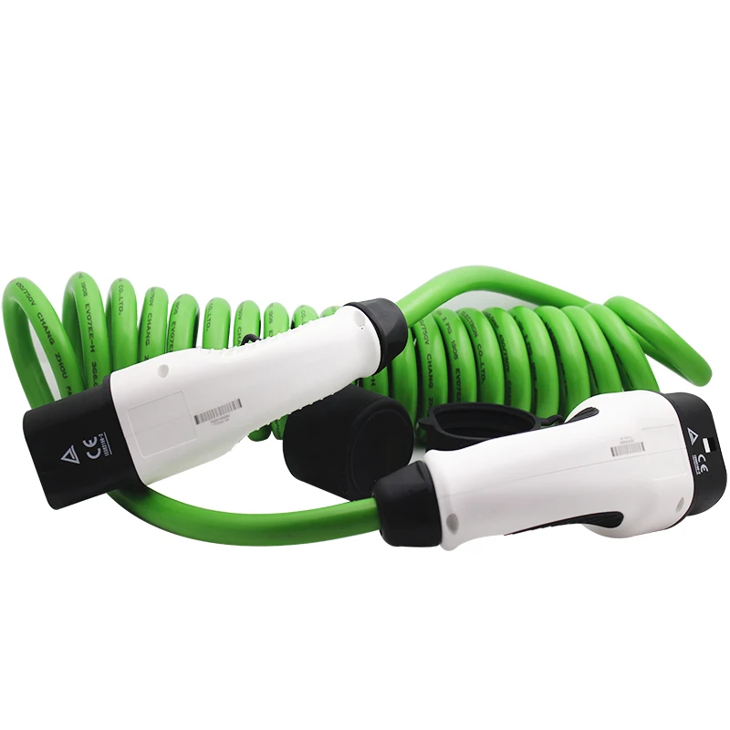 

iec 62196 male to female ev charging spiral cable