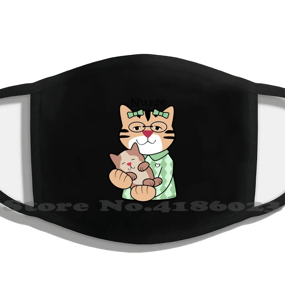

Медсестринские милые Мультяшные маски с котенком на половину лица для мужчин и женщин, «сделай сам», маски для рта, медицинская клиника для медсестер, милая кошка, забота о здоровье