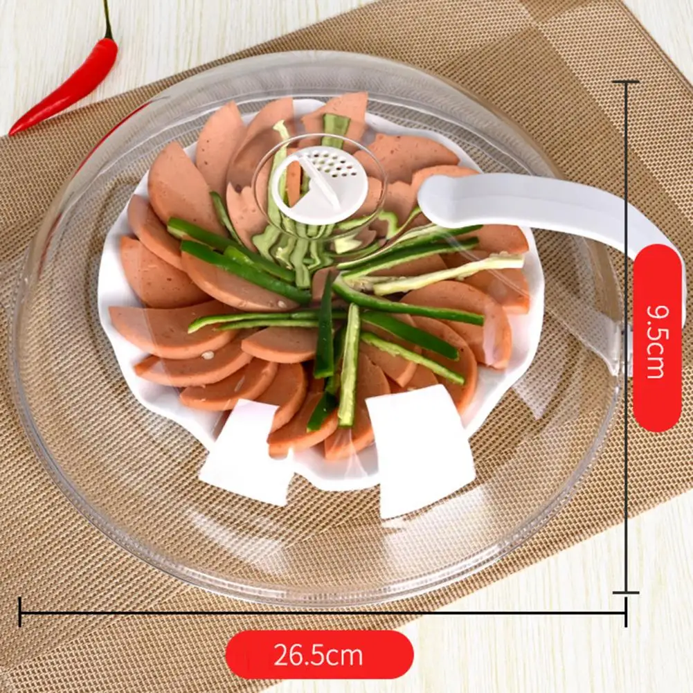 

Kitchen Splatter Cover Transparent Anti-Splatter Plastic Food Grade Microwave Plate Cover for Microwave Dustproof Dish Cap
