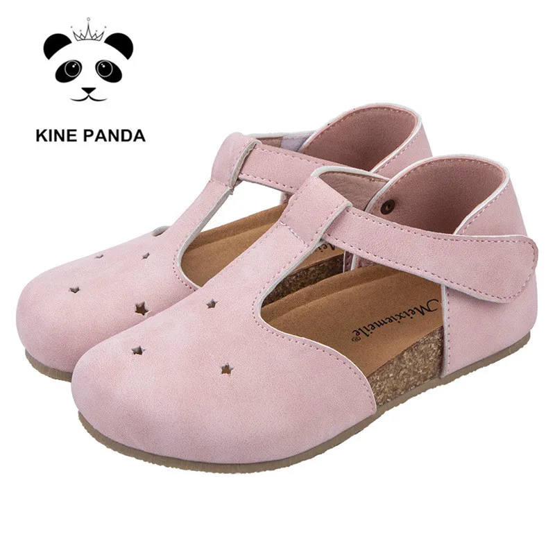 Коров с принтом пандой для маленьких девочек Детские сандалии пробковой