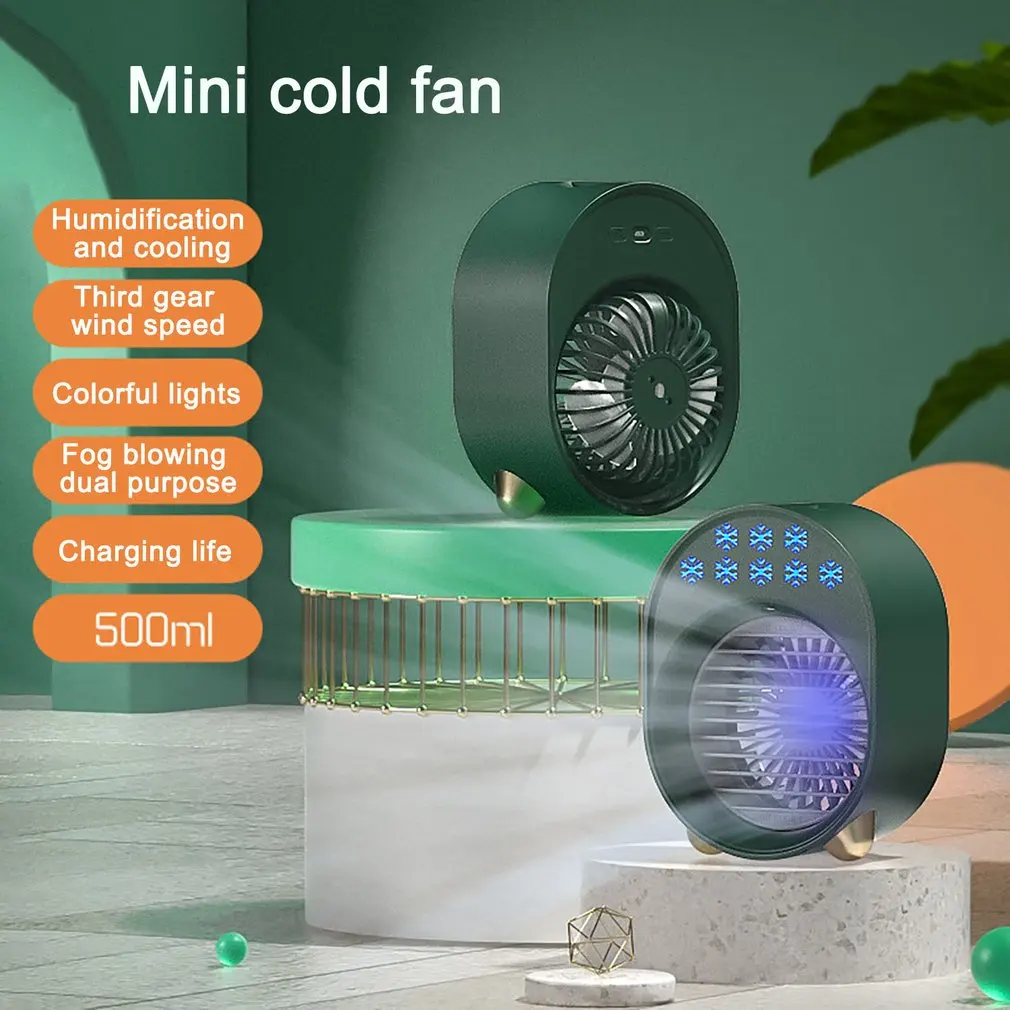 

Mini Air Conditioner Portable Fan USB Rechargeable Air Cooler Multifunctional Humidifier For Office Personal Air Cooler