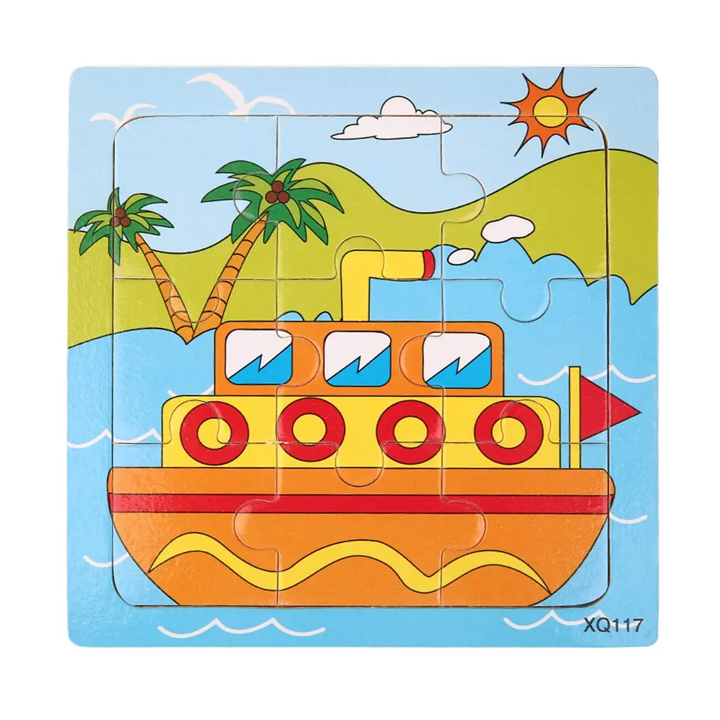 

New Creative Kids Child Baby Colors Wooden Cartoon Animal Contemporary Puzzle and Board Games Worldwide sale