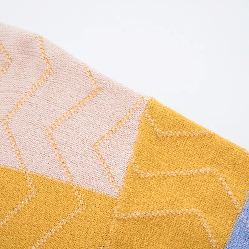 Женский трикотажный пуловер SEMIR плотный джемпер с длинным рукавом и высоким