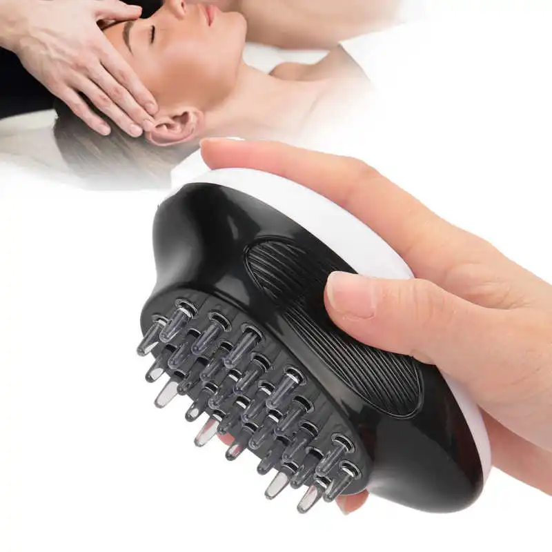 

Electric Head Massage Comb Scalp Massager Portable Head Kneading Relaxation 26 Non-static Silicone Massage Comb Teeth