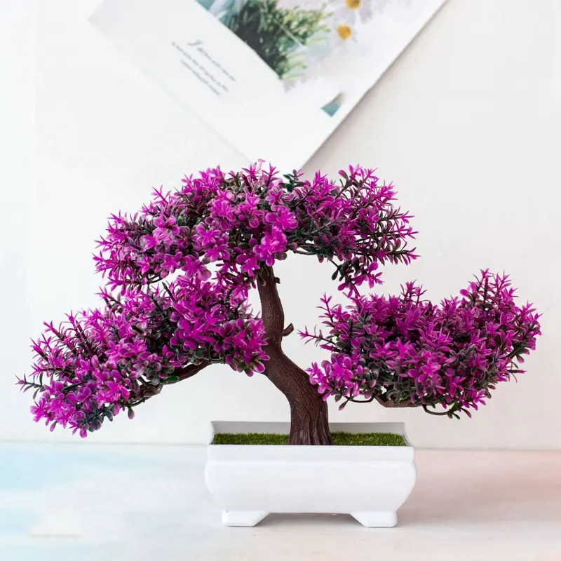 

Artificial Plants Pine Bonsai Small Tree Pot Plants Fake Flowers Potted Ornaments For Home Decoration Hotel Garden Decor