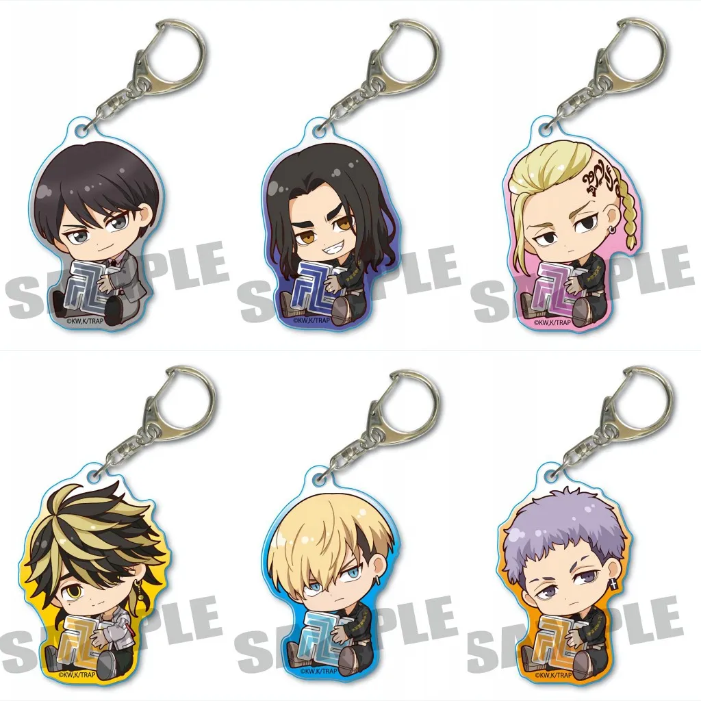 

Anime Tokyo Revengers Sano Manjirō Hanagaki Takemichi Pendant Acrylic Keychain Keyring Bag Charm Cosplay Q Version Cute Gifts