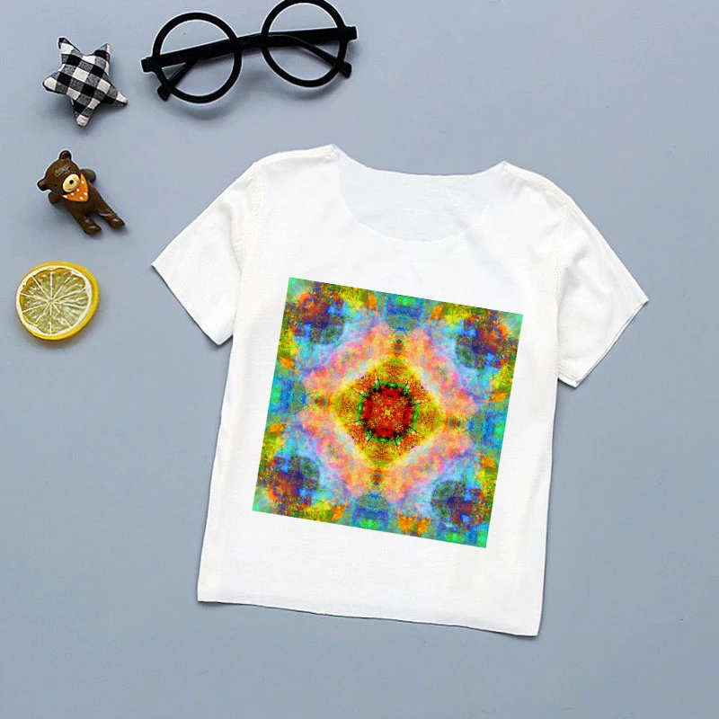 

Girls Clothes Summer Print Tie Dye Kits For Kids Fashion Painted Boys T Shirts Round Neck Design Baby Girl Toys Baby Boy Clothes