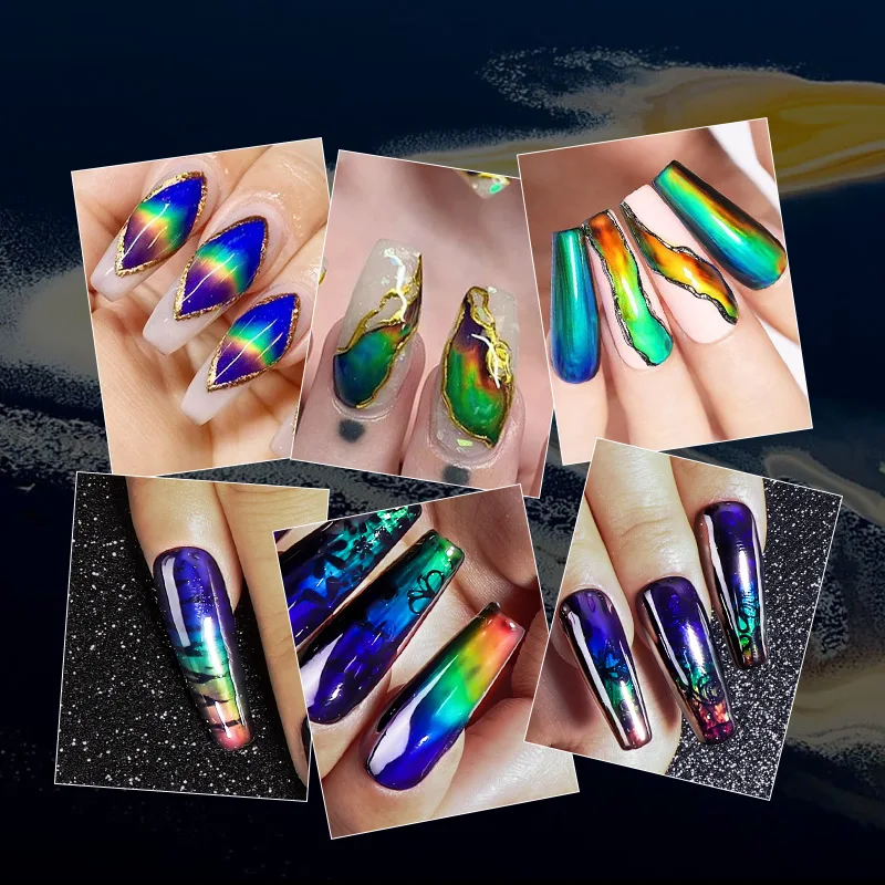 УФ гель для ногтей SAVILAND термочувствительный Жидкий Auroras меняющий цвет жидкий лак