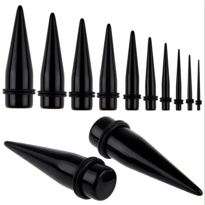 Розовые акриловые ушные калибры 36 шт. конусный туннельный расширитель заглушки