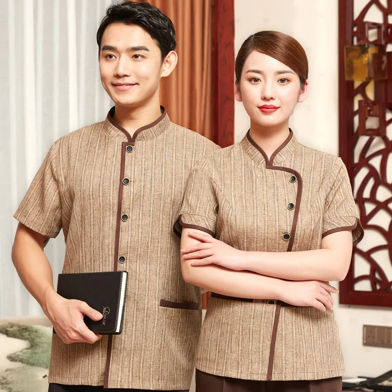 Униформа для уборки с коротким рукавом комнат в отеле оборудование банк офиса