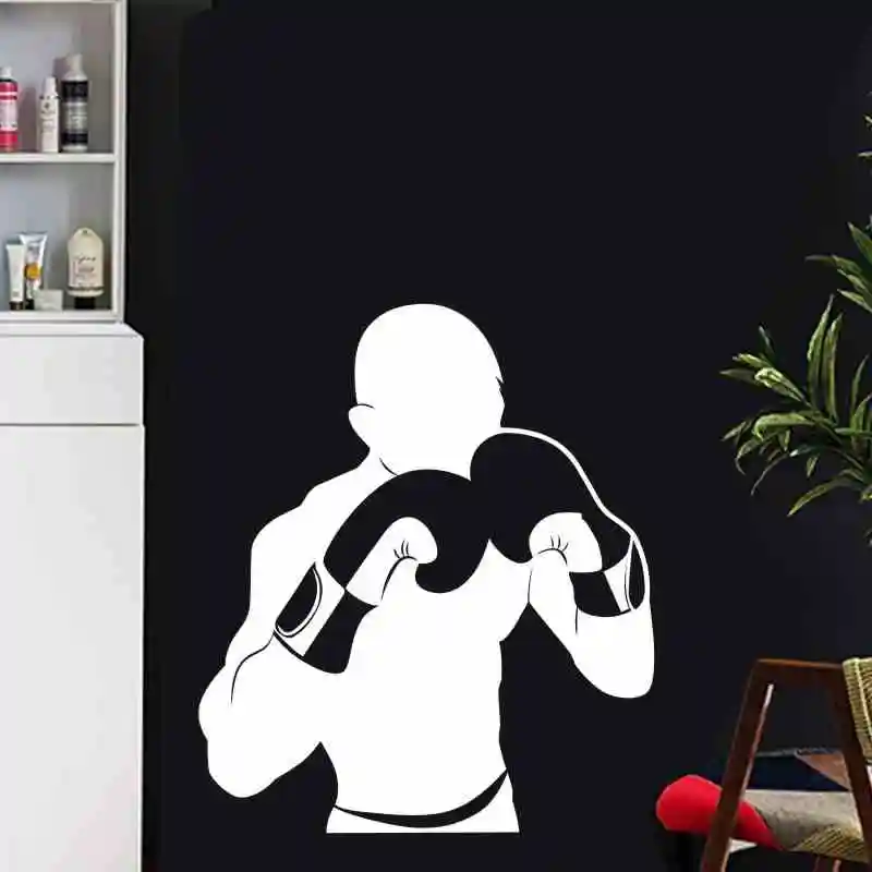 

Boxing Wall Sticker Kick Boxer Play Glove Free Combat Vinyl Striker Home Decoration Wall Decor Pugilism Car Decal