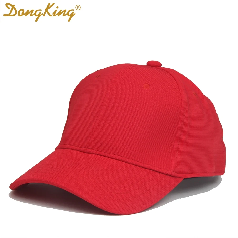 Red DongKing, новинка, гибкая бейсболка s, для мужчин и женщин, эластичные облегающие шапки, крутая, сухая, Спортивная Кепка, 5 цветов, закрытая сзади, полиэстер, Повседневная - Цвет: Red