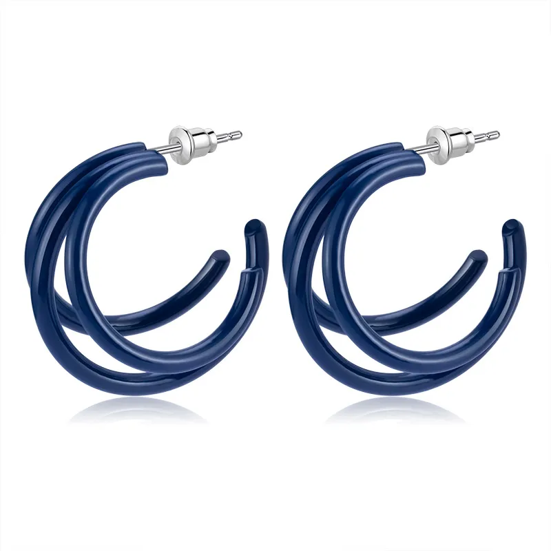 Винтажные женские серьги-подвески с голубым сердцем 2021 модные летние серьги