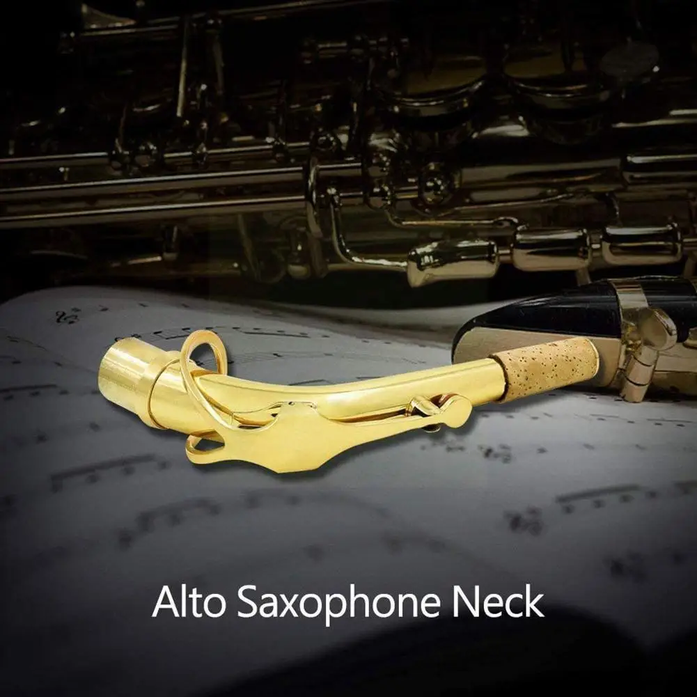 

Brass Alto Voice Saxophone Elbow Bend Neck For Lightweight Sax Accessories Musical Saxophone Instruments B5W7