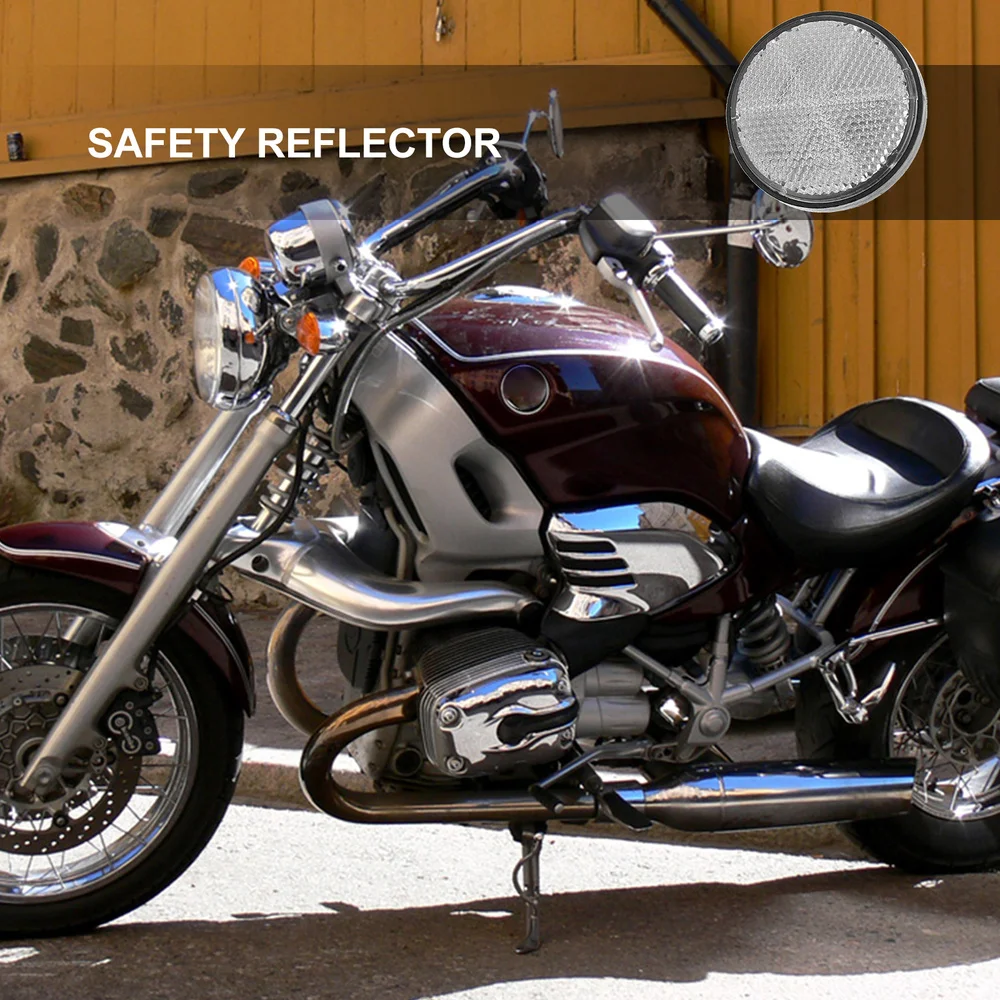 

10 Pcs Premium Motorcycle Round Light Reflector Motorbike Decoration Supplies